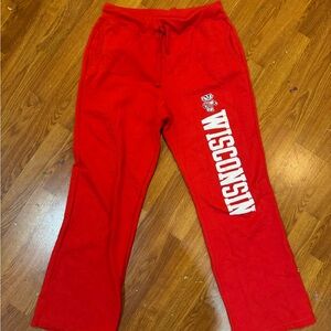 Gildan Red Heavy Blend Wisconsin Sweatpants